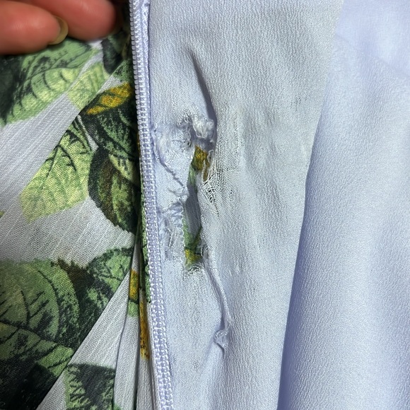 WHBM Floral Lavender strapless Maxi Dress women size 0 - Picture 11 of 11